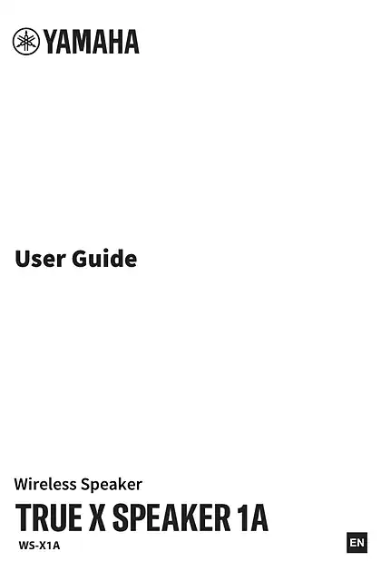 yamaha雅马哈WS-X1A User Guide